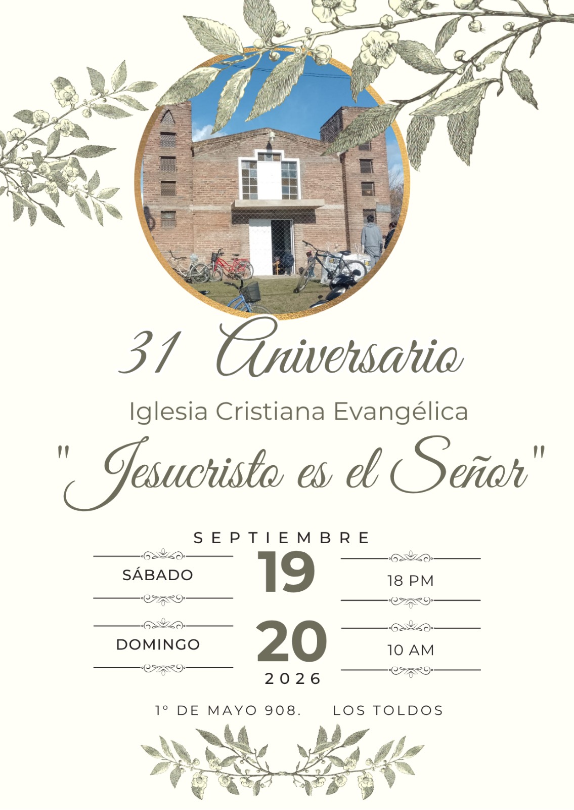 Aniversario Iglesia de Los Toldos (Pcia de Bs As)